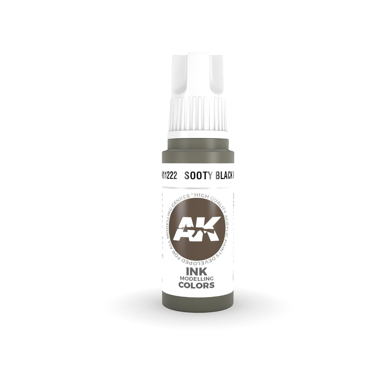 AK Interactive 3G Acrylic Sooty Black Ink AK11222