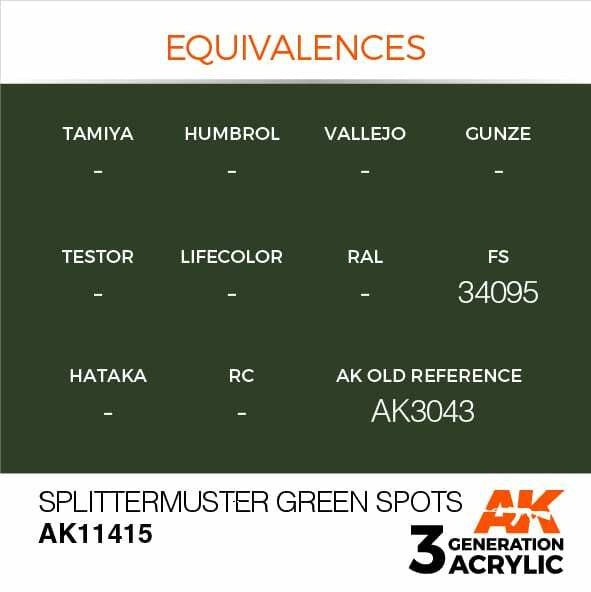AK Interactive 3G Acrylic Splittermuster Green Spots AK11415
