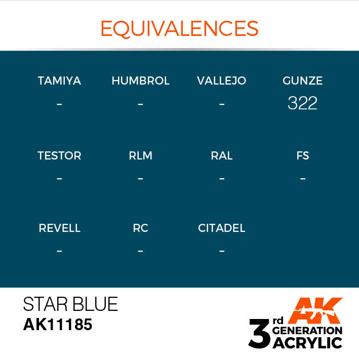 AK Interactive 3G Acrylic Star Blue AK11185