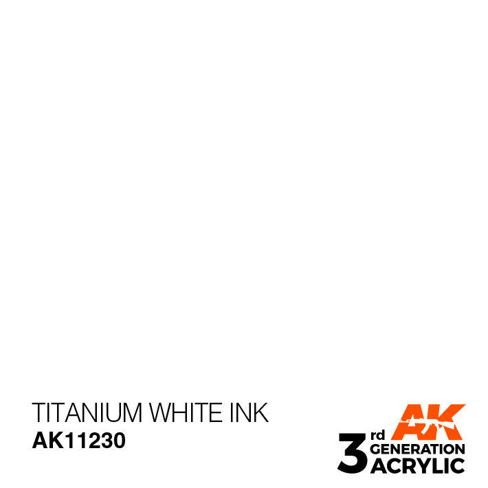 AK Interactive 3G Acrylic Titanium White Ink AK11230