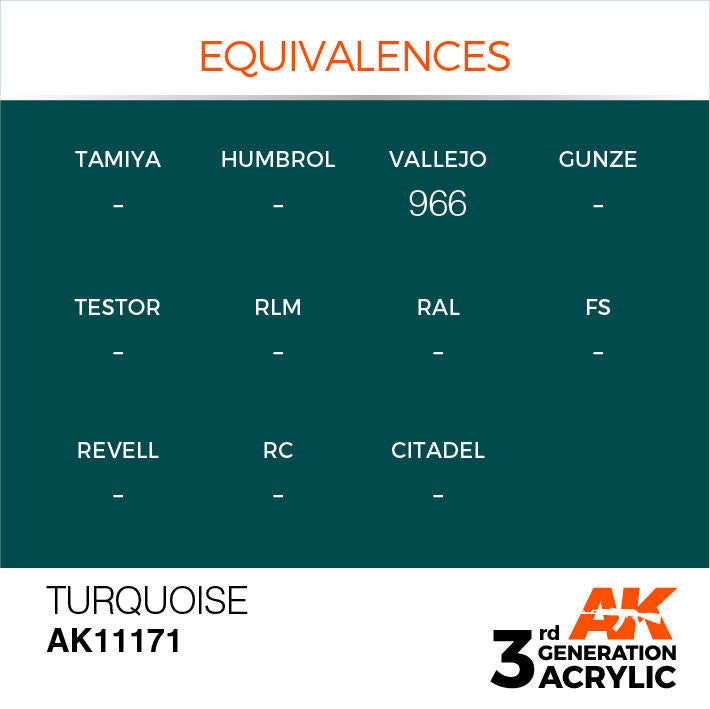 AK Interactive 3G Acrylic Turqoise AK11171