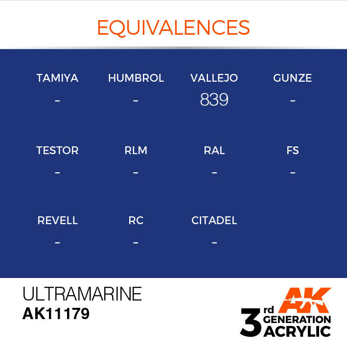 AK Interactive 3G Acrylic Ultramarine AK11179