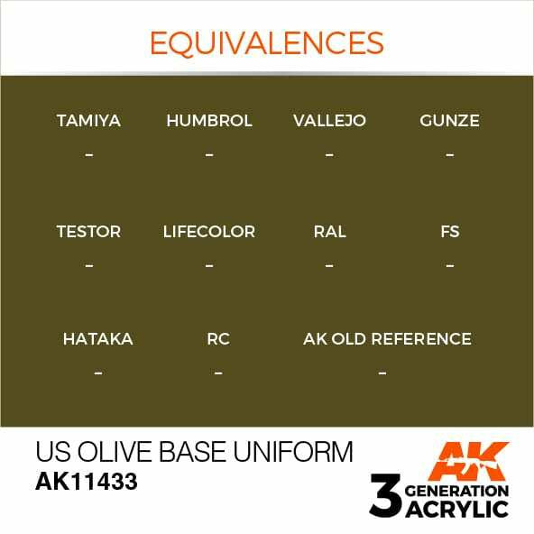AK Interactive 3G Acrylic US Olive Base Uniform AK11433