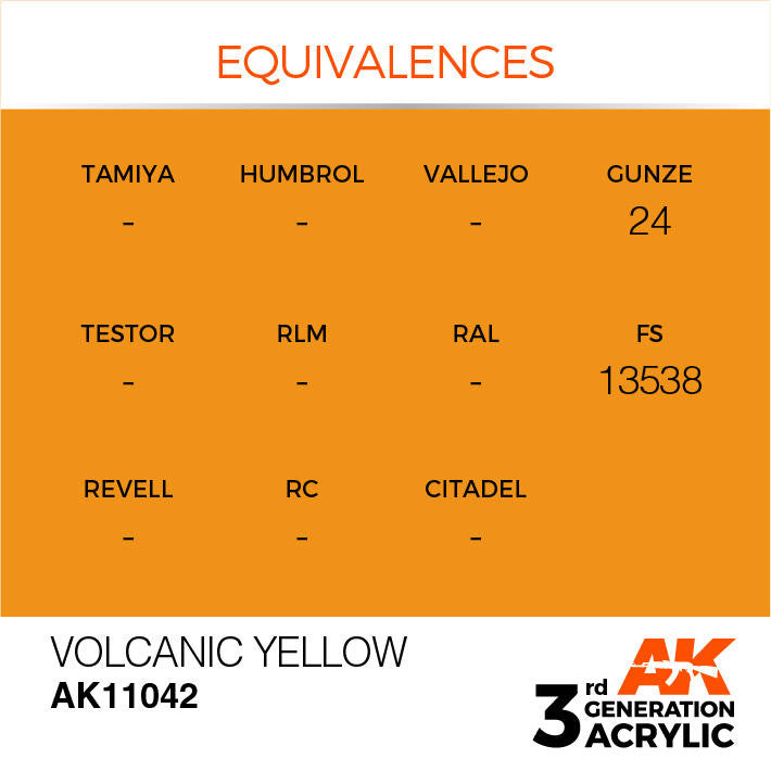 AK Interactive 3G Acrylic Volcanic Yellow AK11042
