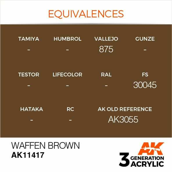 AK Interactive 3G Acrylic Waffen Brown AK11417