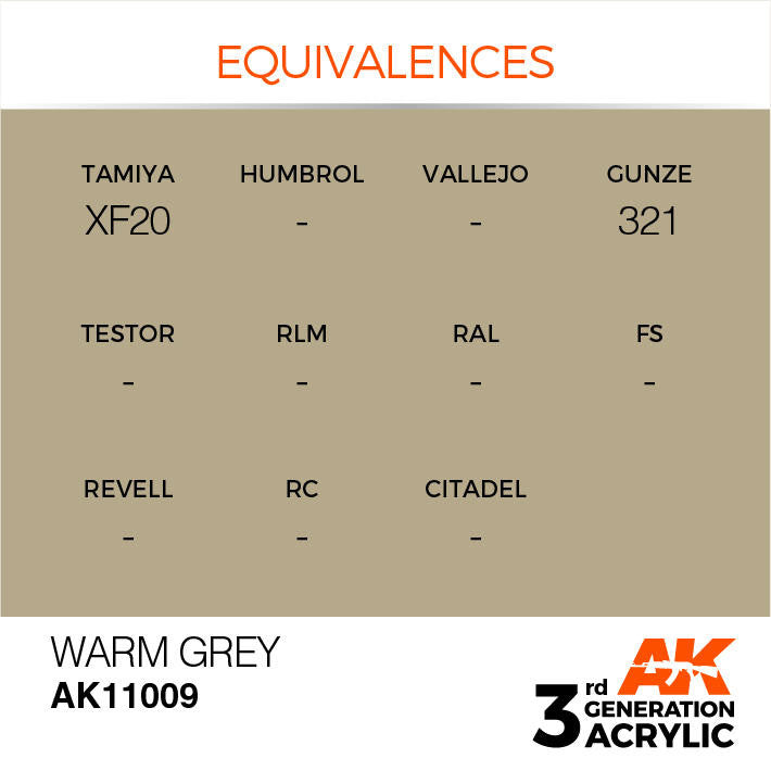 AK Interactive 3G Acrylic Warm Grey AK11009