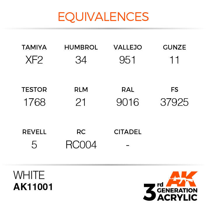 AK Interactive 3G Acrylic White AK11001