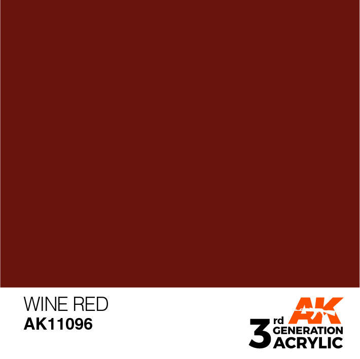 AK Interactive 3G Acrylic Wine Red AK11096