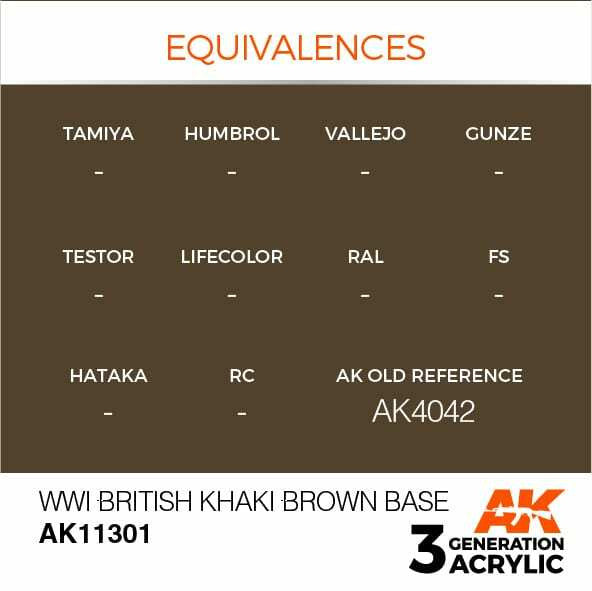 AK Interactive 3G Acrylic WWI British Khaki Brown Base AK11301