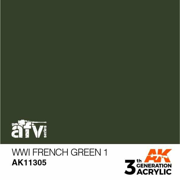 AK Interactive 3G Acrylic WWI French Green 1 AK11305
