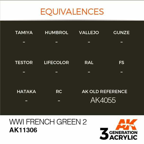 AK Interactive 3G Acrylic WWI French Green AK11306