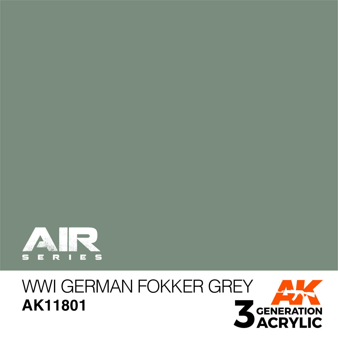 AK Interactive 3G Acrylic WWI German Fokker Grey AK11801