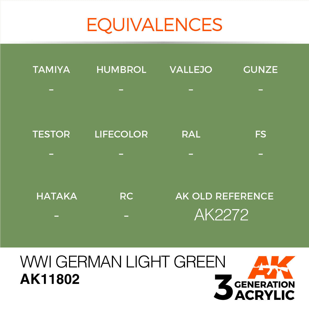 AK Interactive 3G Acrylic WWI German Light Green AK11802