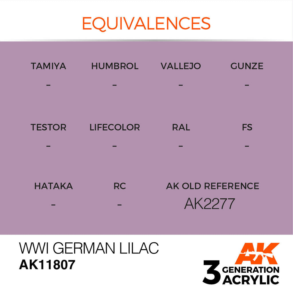 AK Interactive 3G Acrylic WWI German Lilac AK11807