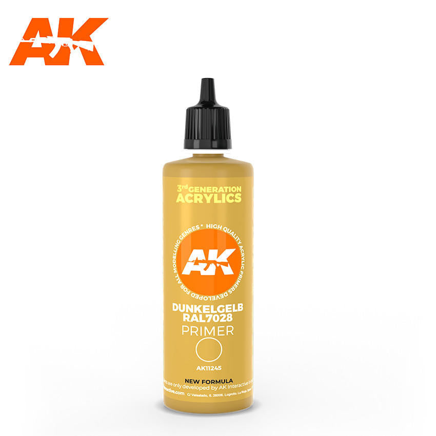 AK Interactive AK 3G Dark Yellow Primer 100ml AK-11245