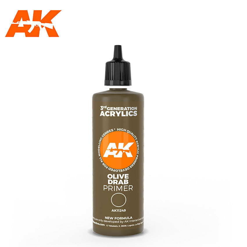 AK Interactive AK 3G Olive Drab Primer 100ml AK-11249