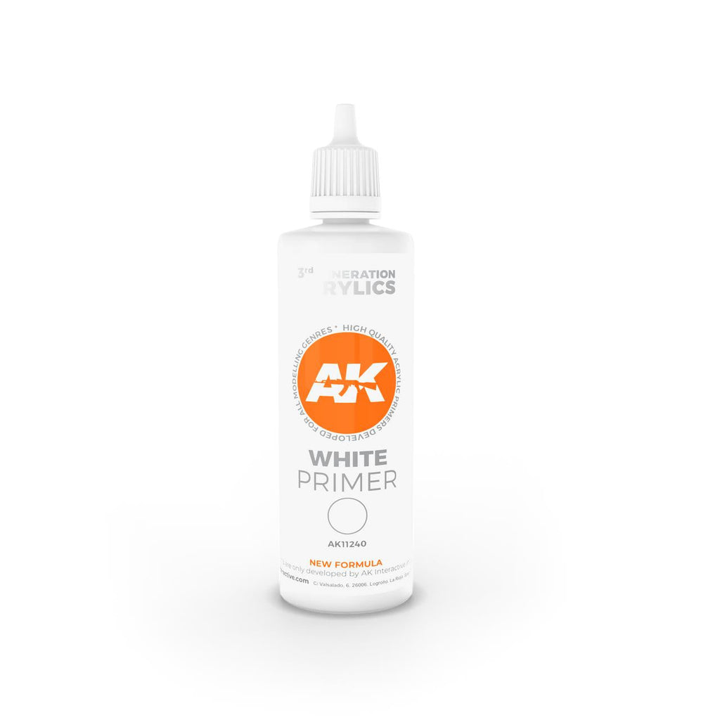 AK Interactive AK 3G White Primer 100ml AK-11240