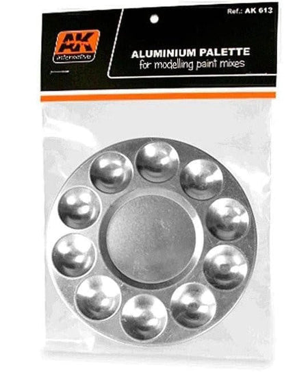 AK Interactive Aluminum Paint Palette 10 Wells 613