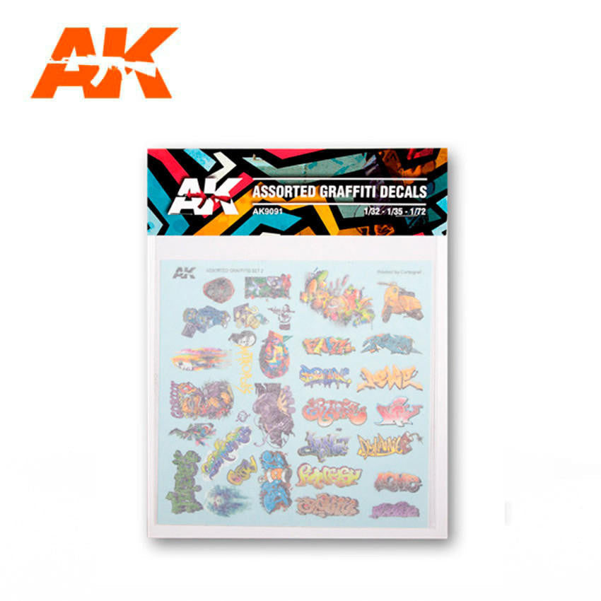 AK Interactive Assorted Graffiti Decals AK9091 