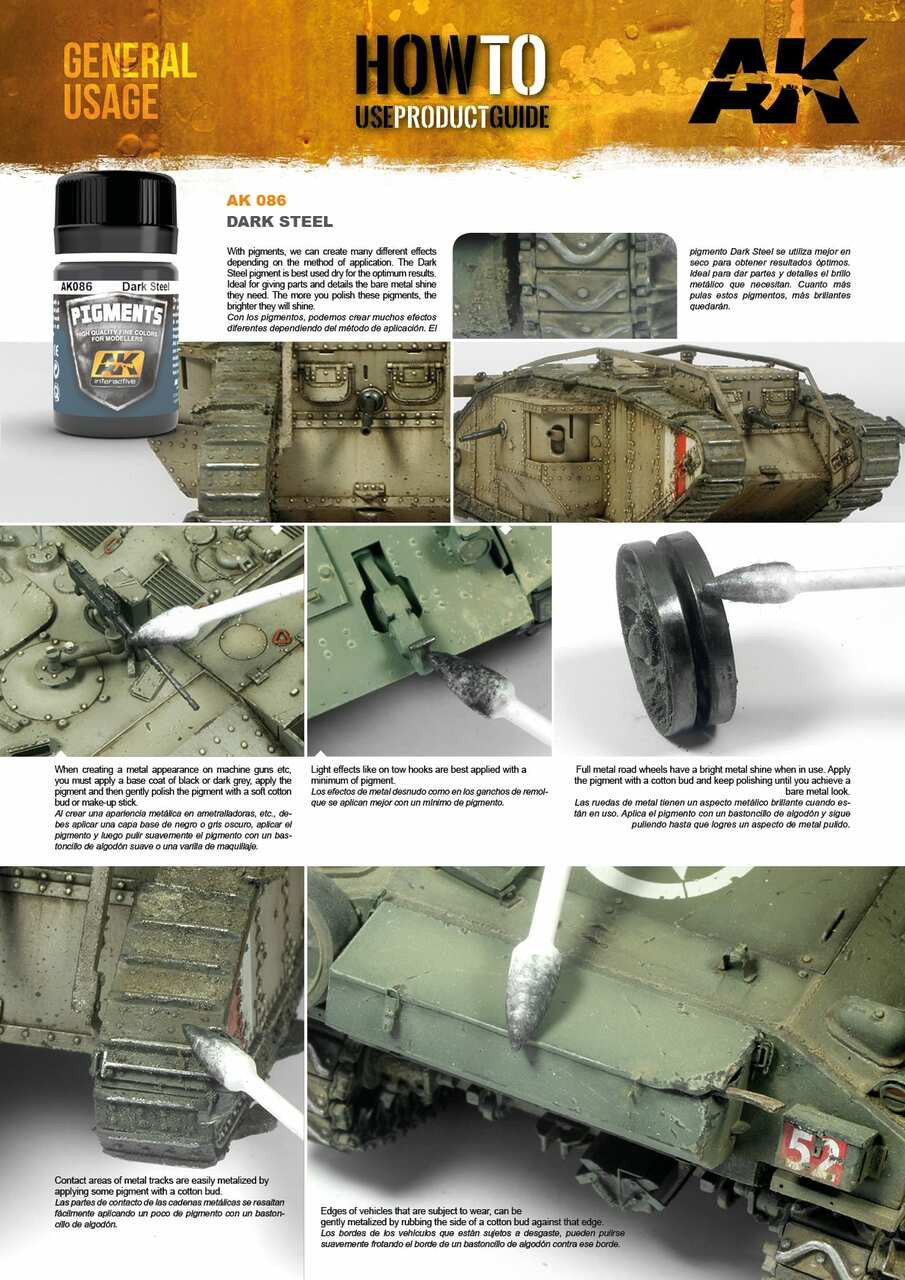 AK Interactive Dark Steel Pigment AK086