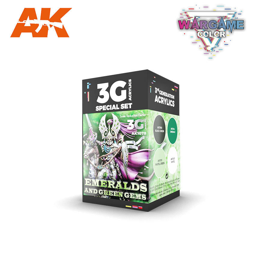AK Interactive Emeralds and Green Gems Set AK Set 3G 1078