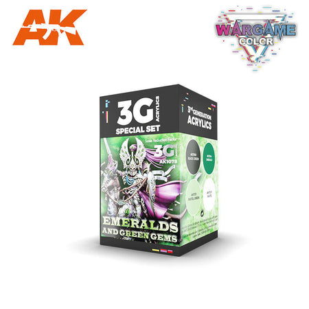 AK Interactive Emeralds and Green Gems Set AK Set 3G 1078