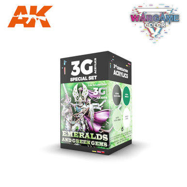 Emeralds and Green Gems Set AK Set 3G 1078