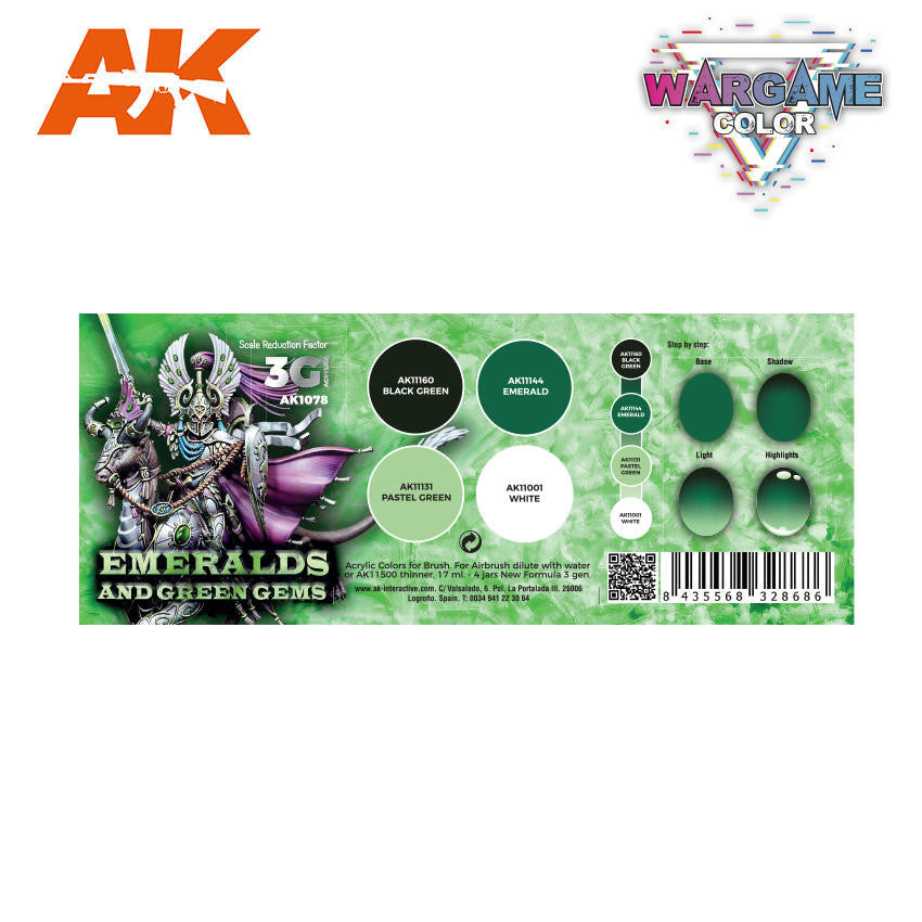 AK Interactive Emeralds and Green Gems Set AK Set 3G 1078