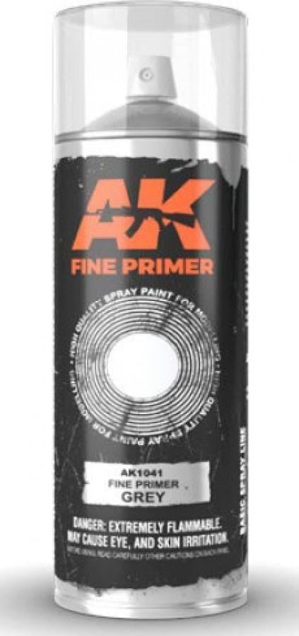 AK Interactive Fine Grey Primer Spray 200ml AK1041 
