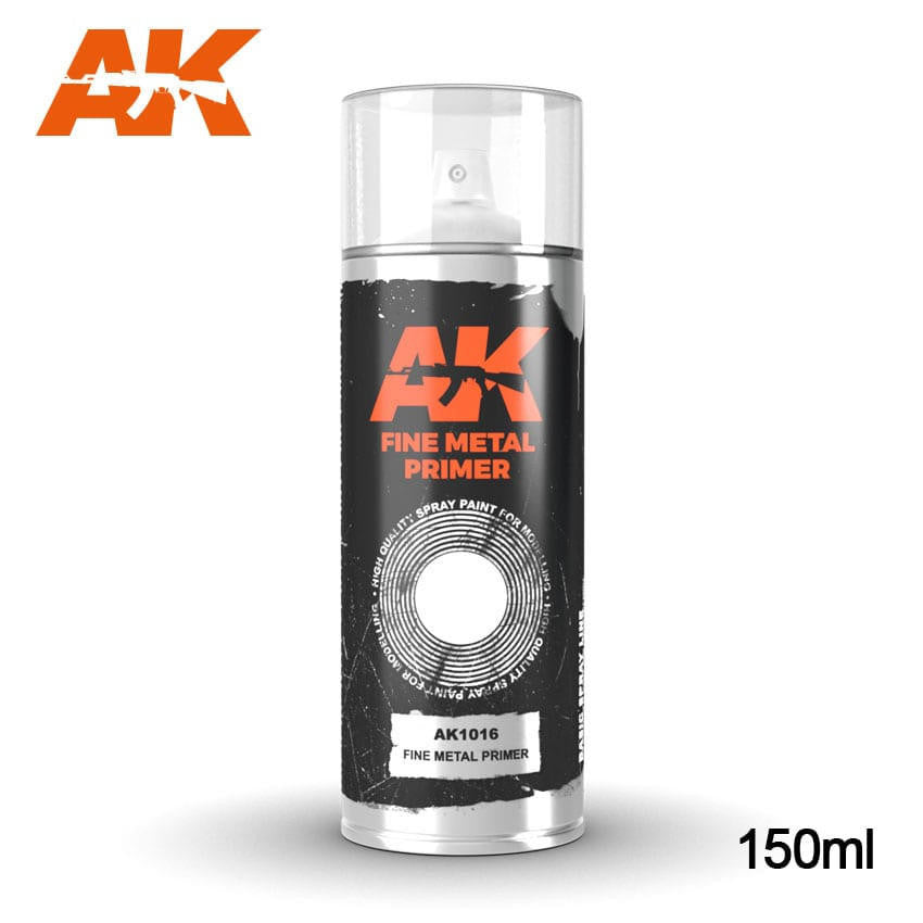 AK Interactive Fine Metal Primer Spray 150ml AK-1016