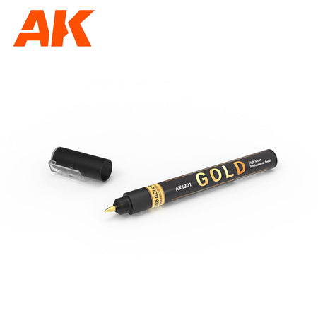 AK Interactive Gold Metallic Liquid Marker 1mm AK1301 