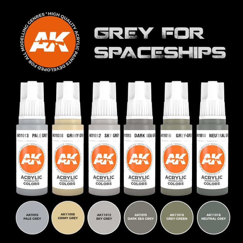 AK Interactive Gray for Spaceships Set AK 3G 11614