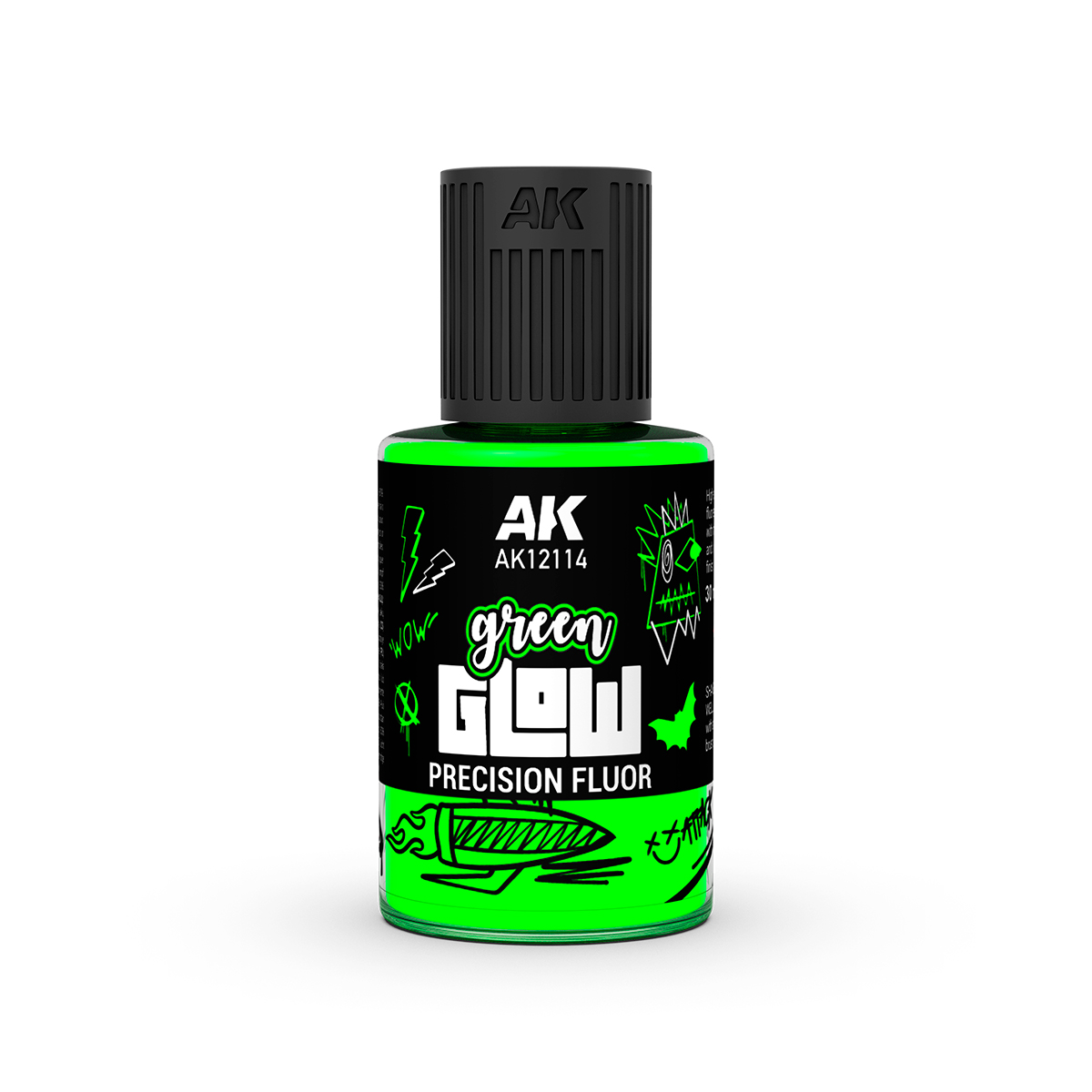 AK Interactive Green Glow Precision Fluor 30ml bottle