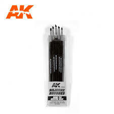 AK Interactive Hard Silicone Brushes Medium 9088