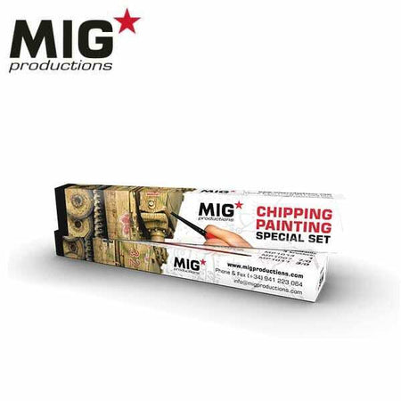 AK Interactive MIG Marta Kolinsky Modeling Brushes - Chipping Painting Special Set