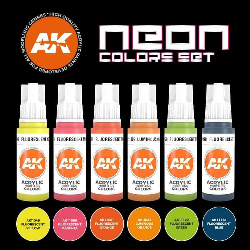 AK Interactive Neon Colors Set AK 3G 11610