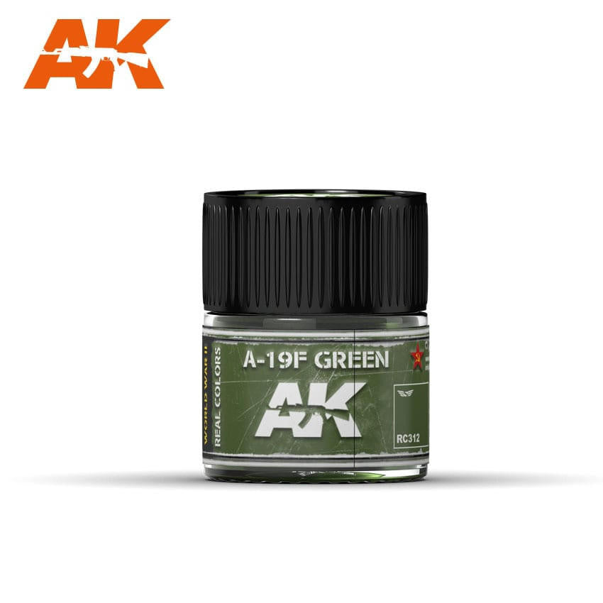 AK Interactive Real Colors: A-19F Grass Green - 10ml RC312 