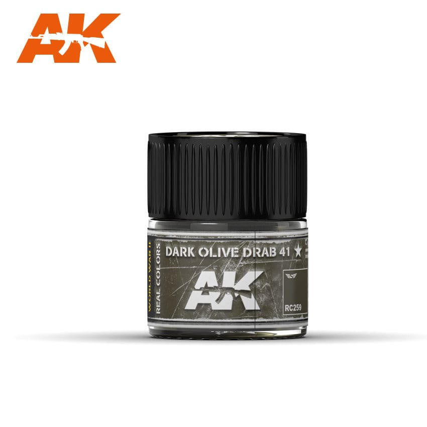 AK Interactive Real Colors: Dark Olive Drab 41 - 10ml RC259 