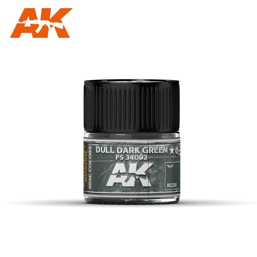 AK Interactive Real Colors: Dull Dark Green FS 34092 - 10ml RC230 