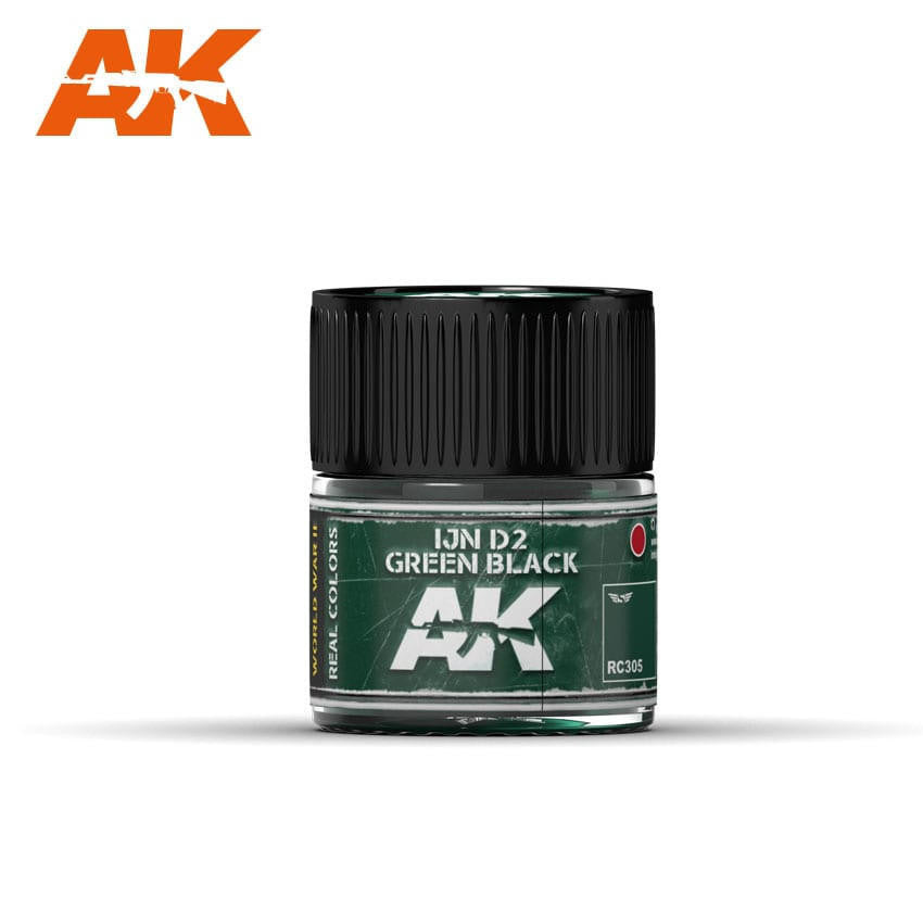 AK Interactive Real Colors: IJN D2 Green Black - 10ml RC305 