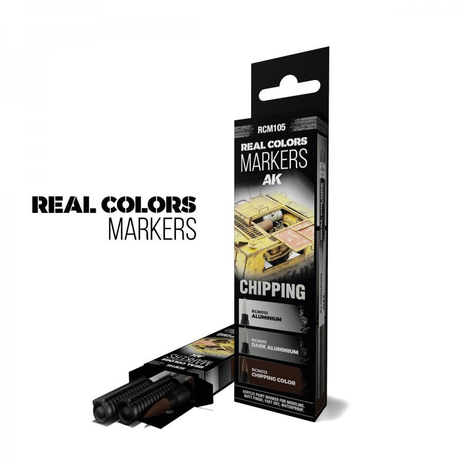 AK Interactive Real Colors Markers Chipping (3) RCM105 