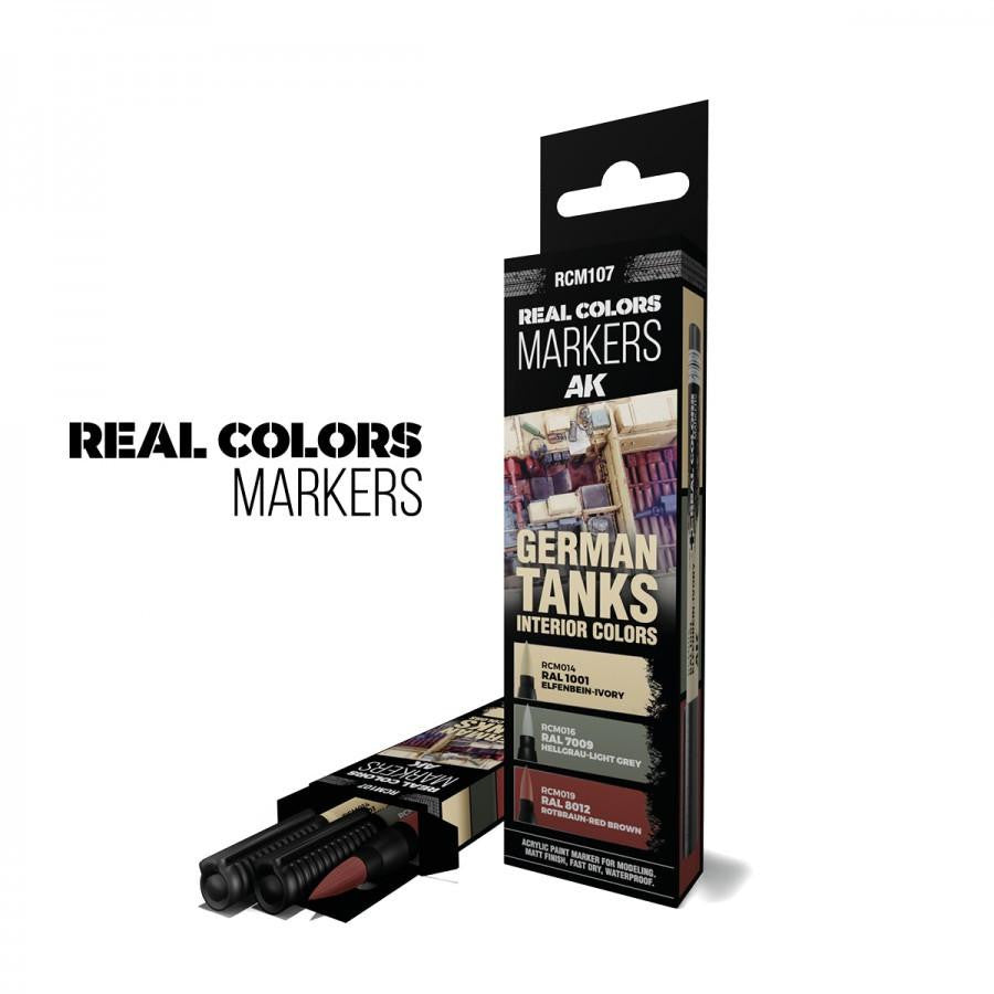 AK Interactive Real Colors Markers German Tanks Interior Colors (3) RCM107 