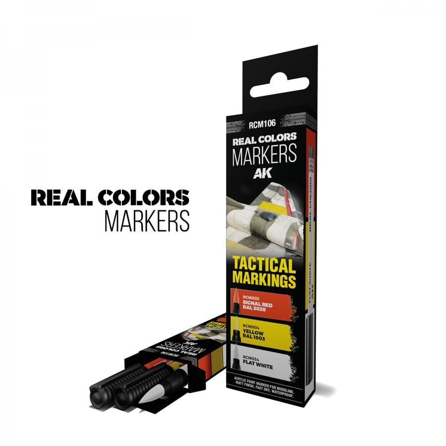 AK Interactive Real Colors Markers Tactical Markings (3) RCM106 
