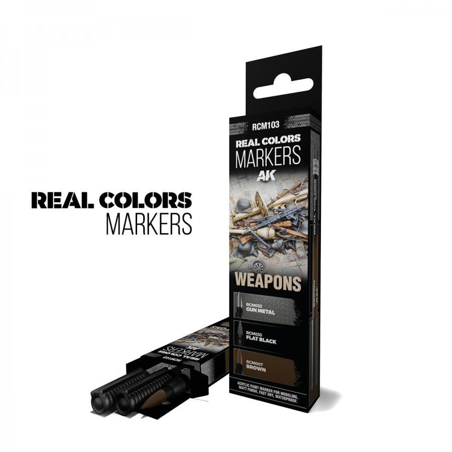 AK Interactive Real Colors Markers Weapons (3) RCM103 