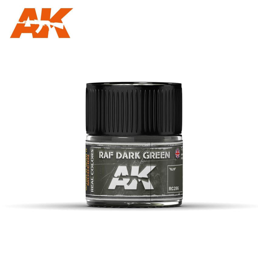 AK Interactive Real Colors: RAF Dark Green - 10ml RC286 