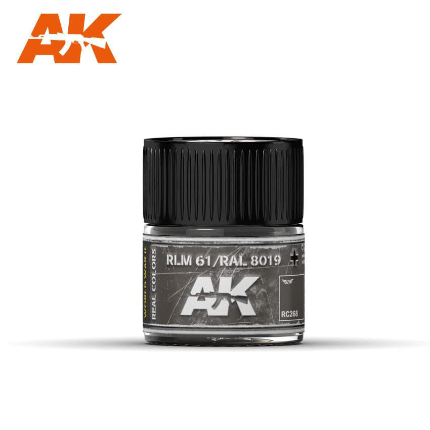 AK Interactive Real Colors: RLM 61 / RAL 8019 - 10ml RC268 