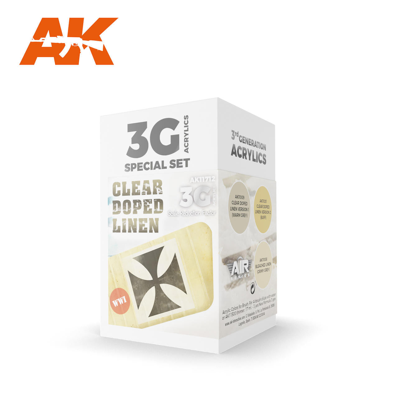 AK Interactive WWI Clear Doped Linen Set AK 3G 11712