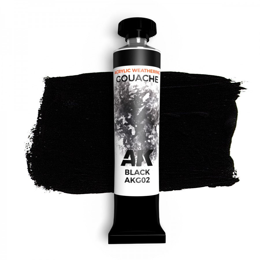 Gouache Black - 20 ml AKG02