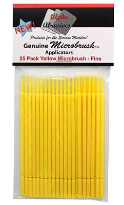 Alpha Abrasives MicroBrush Fine Applicator Yellow 25 1301