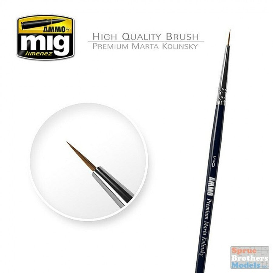 Premium Marta Kolinsky 5/0 Round Brush 8600